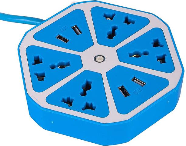 TECHEL 73 _Extension Cord with 4 USB Port & 4 Socket with 1.8 Meter Wire by Goodwill Trader 4  Socket Extension Boards