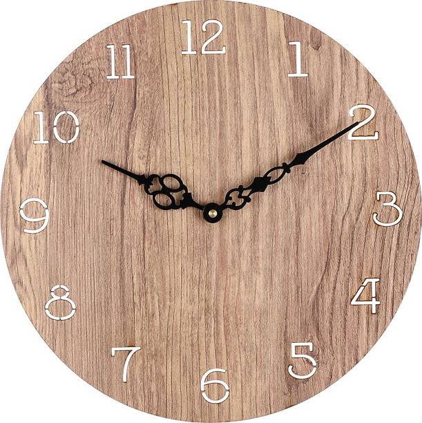 Basement Bazaar Analog 25.4 cm X 25.4 cm Wall Clock (Beige, Witho