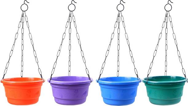 TechHark Hanging Baskets Flower Pot Plant Pot Plant Container Set Money Plant Plant Container Set