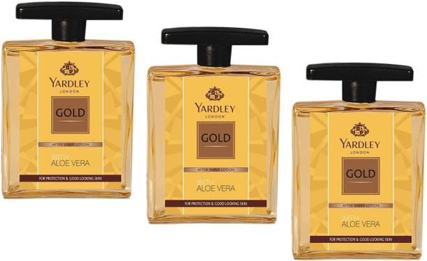 YARDLEY LONDON GOLD WITH ALOE VERA LOTION 50ML 3 PC W3W