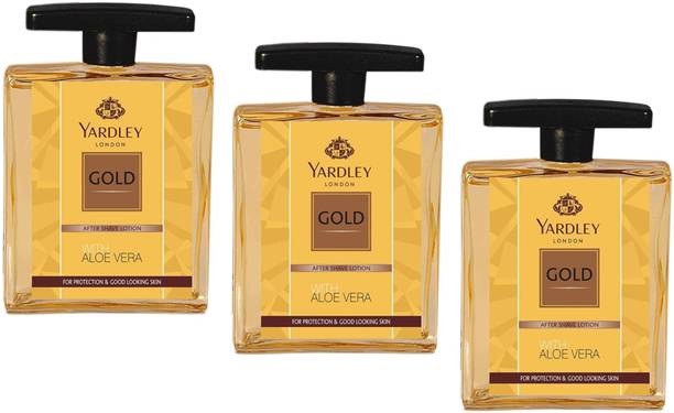 YARDLEY LONDON GOLD WITH ALOE VERA LOTION 50ML PK 3 W3W