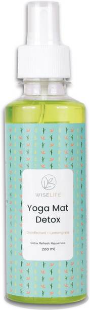 Wiselife Yoga Mat Detox Cleaner Spray (Fresh Lemongrass Fragrance), 200ml | Multipurpose Cleaner for all Yoga & Workout Mats & Equipmets | Essential Oils | No Residue
