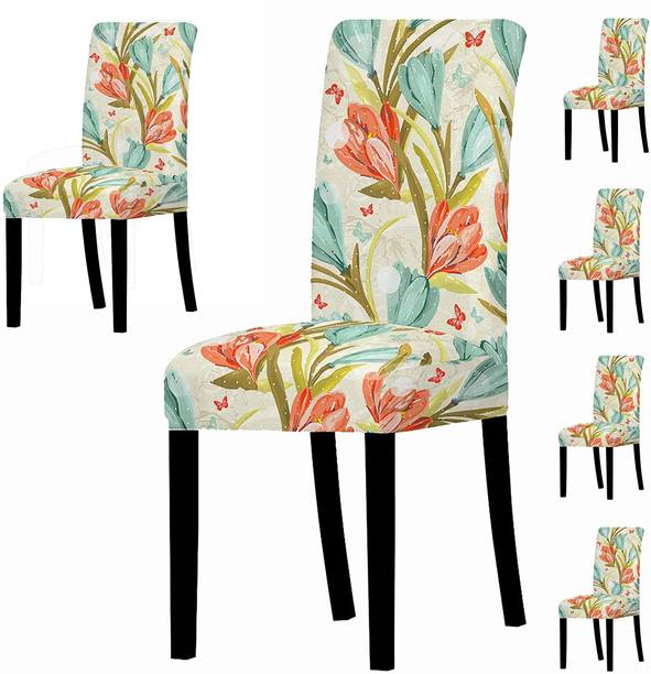 HOUSE OF QUIRK Polyester 1 Seater Chair Floral Cover