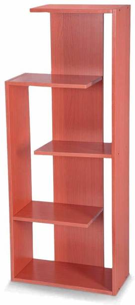 Urbancart 5-Tier Utility Multifunctional Storage Rack/Shelving Unit for Living Room, Bathroom, Balcony-Red Engineered Wood Open Book Shelf