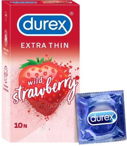 DUREX Extra Thin Wild Strawberry Flavored Condom