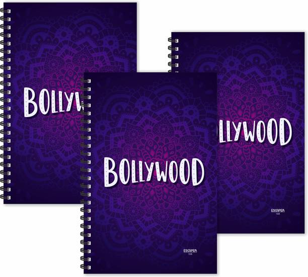 ESCAPER Bollywood Diaries (Ruled - A5 Size - SUPER SAVER Pack of 3 Diaries) | Slogan Diaries | Quotes on Diaries | Funny Quotes Diaries A5 Diary Ruled 160 Pages