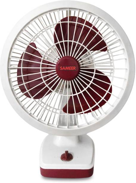 Sameer Smoothie 300mm Table Fan || Dual Tone Color|| 3 Speed Control 230 mm 3 Blade Table Fan
