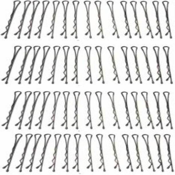 Sharum Crafts 60Pcs Beauty Curved U shape hair pin for Bun clip, hair pin, bobby pins Hair Pin (Black) Tic Tac Clip