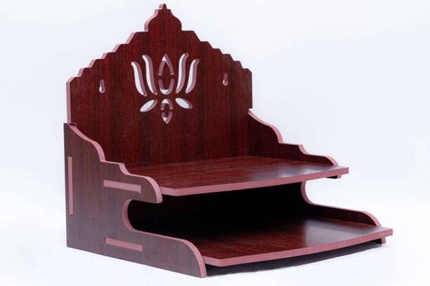 STASTORE Art and Craft Wooden Temple Beautiful Plywood Mandir Pooja Room Home Decor Office Engineered Wood Home Temple