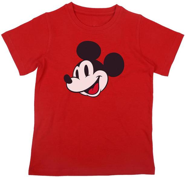 Mickey Mouse Family Boys Graphic Print Pure Cotton Regular T Shirt