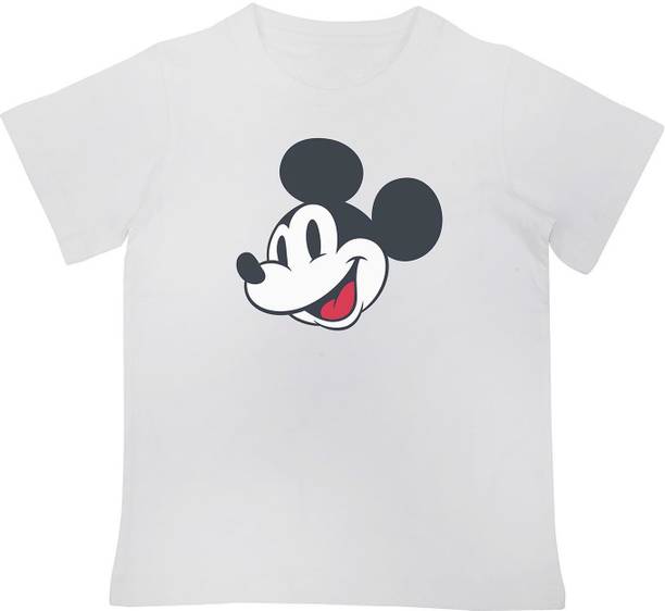 Mickey Mouse Family Boys Graphic Print Pure Cotton Regular T Shirt