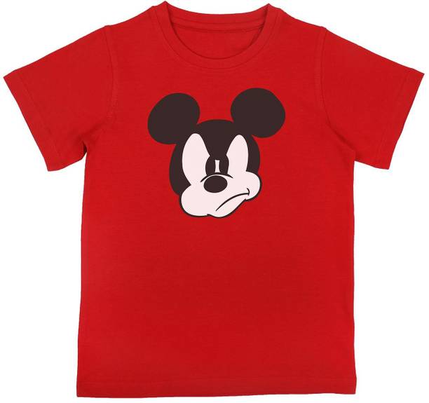 Mickey Mouse Family Boys Printed Pure Cotton Regular T Shirt