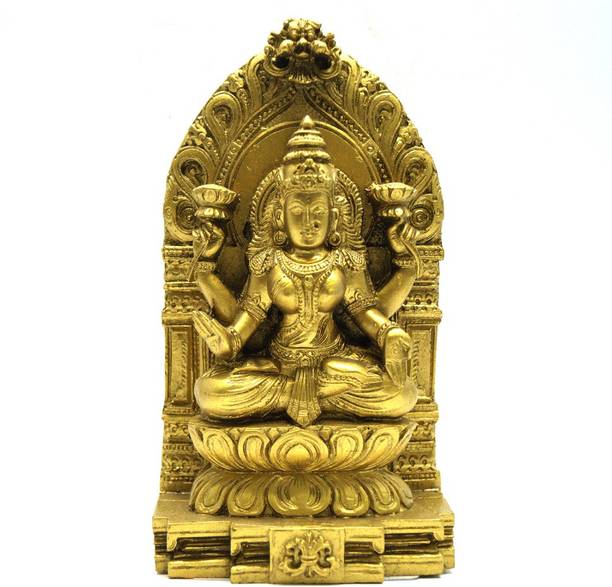 JRG Lakshmi Gold Antique Finish Idol Statue Decorative Showpiece  -  15 cm