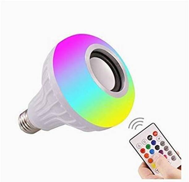 Gentle e kart Led Bulb with Bluetooth Speaker Music Light Bulb B22 LED White + RGB Light Ball Bulb Colorful Lamp with Remote Control for Home, Bedroom, Living Room, Party Decoration Smart Bulb Ceiling Lamp
