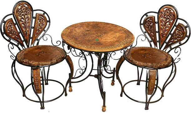 Smarts collection Royal look Wood & Wrought Iron Patio set Metal 2 Seater Dining Set