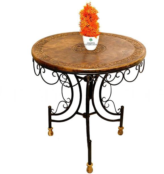 Smarts collection Wooden & Iron center table ,side table ,royal look antique side table of 21 x 15 x 15 inch Solid Wood Side Table