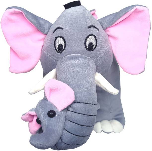 Lata Premium Quality Super Soft And Cute Elephant With Baby Soft Toy For Kids  - 35 cm