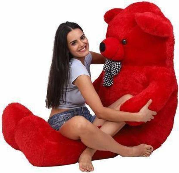 RIDDHI TOYS Cute bootsy Red 120.2 Cm 4 feet Huggable And Loveable For Gift To Someone Special Teddy Bear - 120.2 cm (Red)  - 120.2 cm