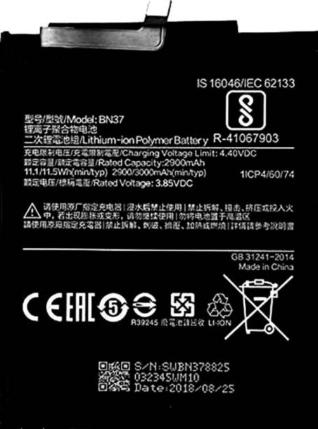 MATSV Mobile Battery For  Xiaomi Mi Redmi 6A / BN37