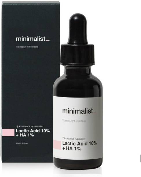 Minimalist 10% Lactic Acid Serum (AHA Serum) for Acne Scars, Tan Removal & Glowing Skin
