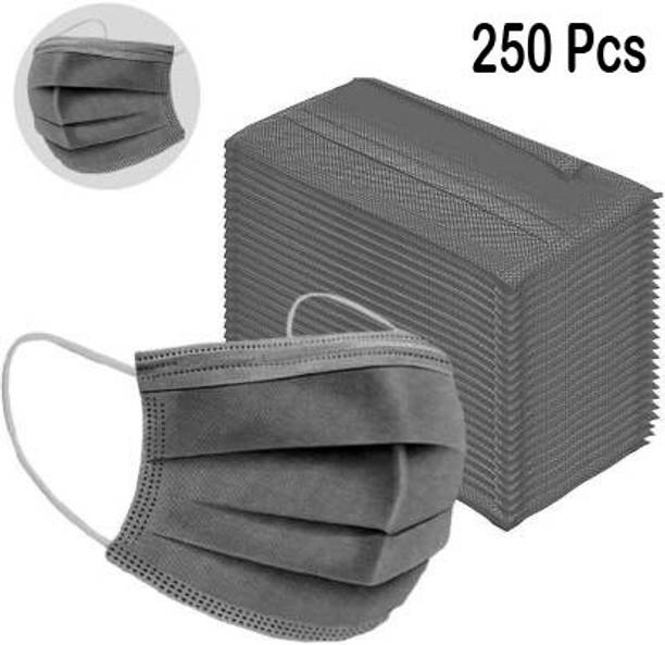 Vaghani 3 Ply Surgical Mask (250 Piece) ( Grey ) Surgical Mask With Melt Blown Fabric Layer