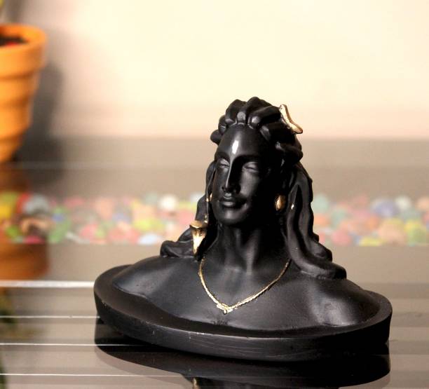 Craft Junction Lord Shiva Adiyogi In Dhyan Mudra Decorative Decorative Showpiece  -  11 cm