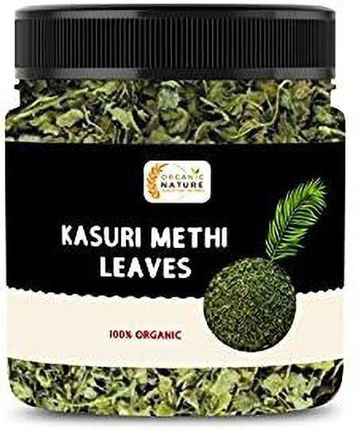ORGANIC NATURE Kasuri Methi Fenugreek Leaves Dried Methi Leaves 75 Gram (Jar Pack)