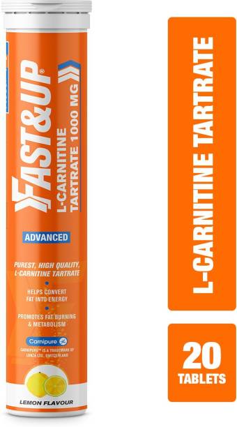 Fast&Up L-Carnitine Tartrate 1000mg, Helps Burn Fat,Energy Booster, Lemon Flavor
