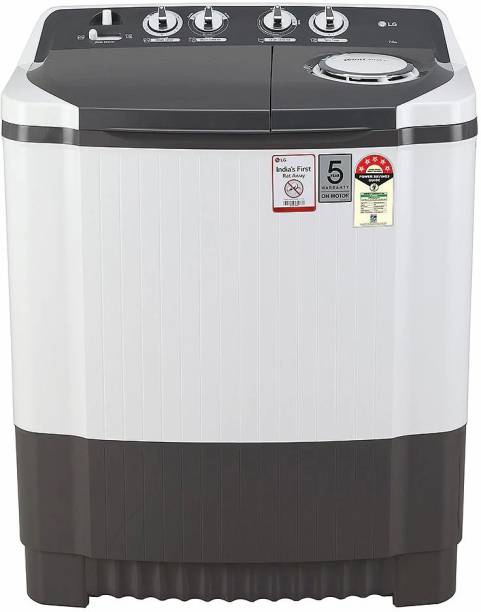 LG 7 kg 5 star rating and Wind jet dry Semi Automatic Top Load Grey, White