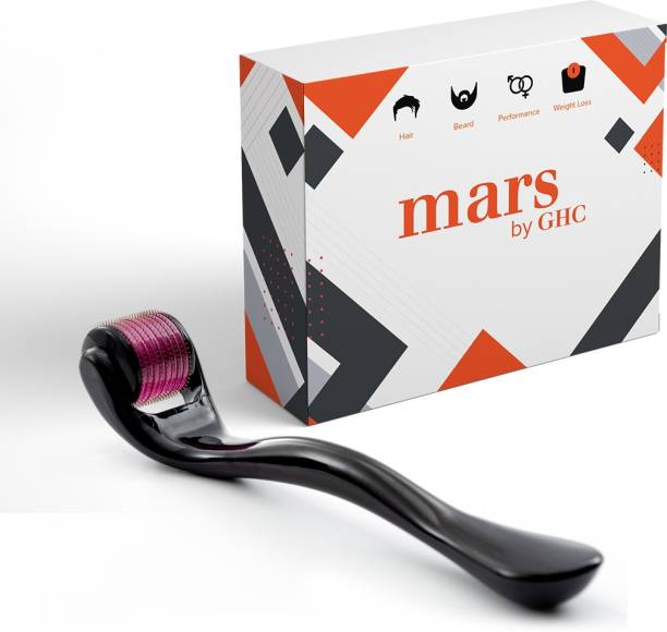 mars by GHC Premium Derma Roller 0.5mm 540 Titanium Micro Needles for Hair & Beard Growth