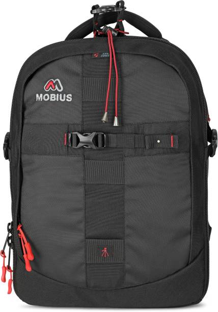 MOBIUS TRENDSETTER PRO 100% WATERPROOF DSLR BACKPACK CAMERA BAG WITH RAIN COVER DSLR CAMERA with Lens 18 135 Lens 3 Nos 70-200 85mm-F1 8 Flash Battery Charger Tripod Memory cards Laptop 15.4Inches  Camera Bag