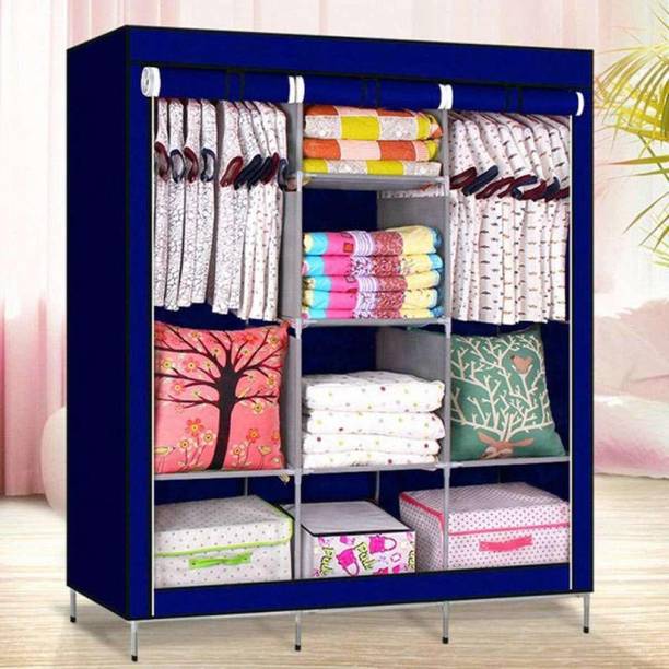 Home Reserve SS19 Nevy Blue Carbon Steel Collapsible Wardrobe