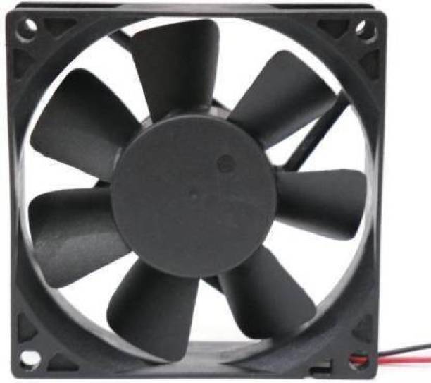 Welzivs Cabinet Fan 3-Inch Square 12 V DC CPU Cooling fan Cooler (Black), CPU Cooler Radiator Cooler