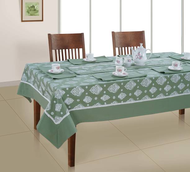 SWAYAM Floral 6 Seater Table Cover