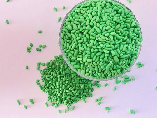 Organic Bites Sugar Coated Fennel Seeds (Green Meethi Saunf) Sweet Mouth Freshener