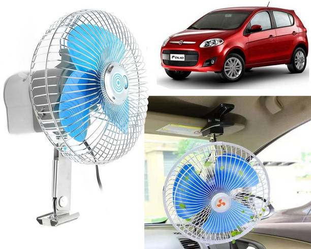Selifaur 2NF70 - 6 Inch 12 Volt DC Auto Rotate On/Off Switch Wiring Set Portable Electric Oscillating car Fan Palio Car Interior Fan