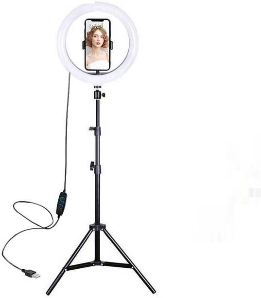 Webilla 12" inch LED Ring Light with 7 Ft Tripod Stand Combo and Phone Holder for Tiktok YouTube Reels Photo-shoot Video Live Stream Makeup Videos vlogging Vigo Video Shooting | 3 color modes Dimmable Lighting | Recording with Mobile Phone and Camera Clip Setup12" inch LED Ring Light with 7 Ft Tripod Stand Combo and Phone Holder for Tiktok YouTube Reels Photo-shoot Video Live Stream Makeup Videos vlogging Vigo Video Shooting | 3 color modes Dimmable Lighting | Recording with Mobile Phone and Camera Clip Setup Ring Flash