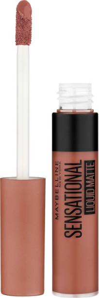 MAYBELLINE NEW YORK Sensational Liquid Matte Lipstick, NU01 Bare It All, 7 g - Liquid Lipstick Shades Delivering Intense Matte Color Effect