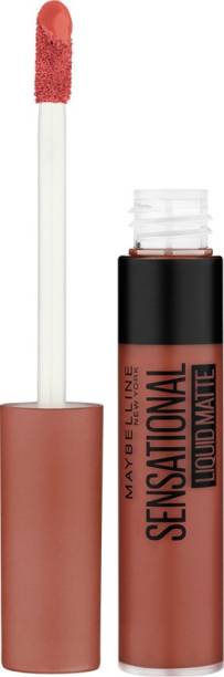MAYBELLINE NEW YORK Sensational Liquid Matte Lipstick, NU02 Strip It Off, 7 g - Liquid Lipstick Shades Delivering Intense Matte Color Effect