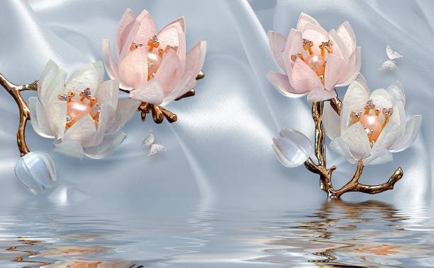 3D Decorative Floral Vinyle Poster Paper Print