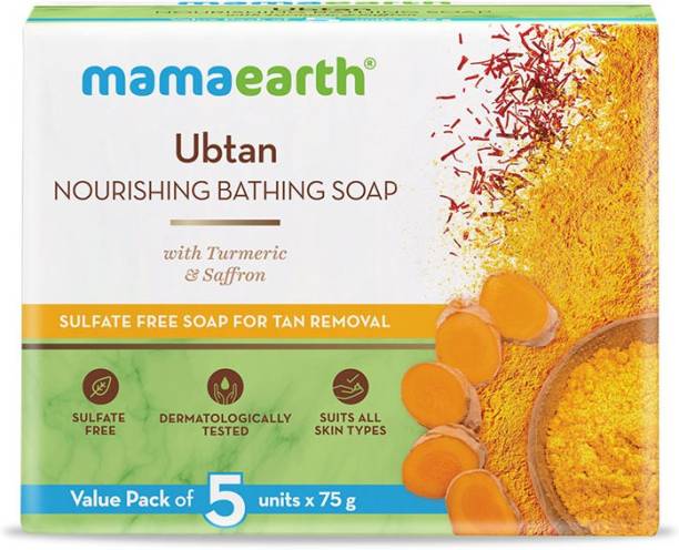 MamaEarth Ubtan Nourishing Bathing Soap With Turmeric & Saffron