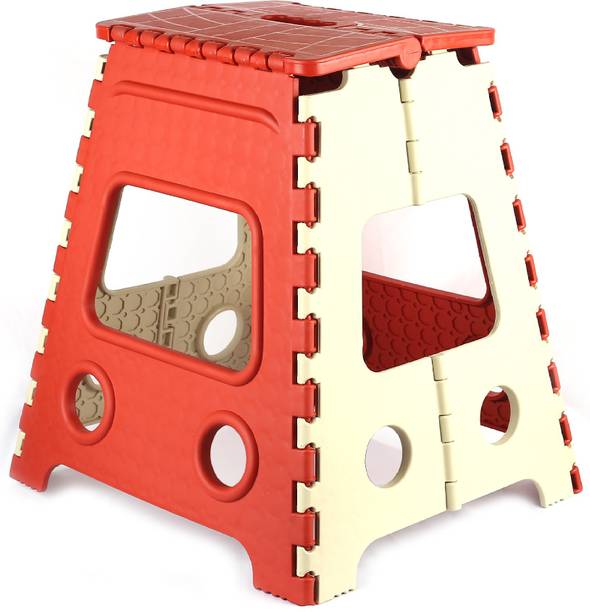 LAFILLETTE 18" Inches Folding Plastic Step Stool For Adults And Kids Indoor & Outdoor Kitchen Stool