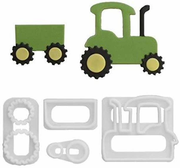 CAKE DECOR 4 Pc Tractor Theme Plastic Cookie Cutter