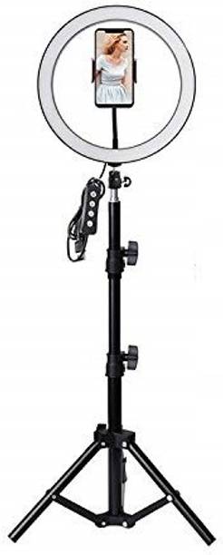 Webilla Ring Light with Stand and Phone Holder, Upgraded LED Selfie Ringlight with Extendable Tripod Stand for Makeup/Photography/Live Stream/Video Recording, Compatible with Phones and Cameras Ring Flash
