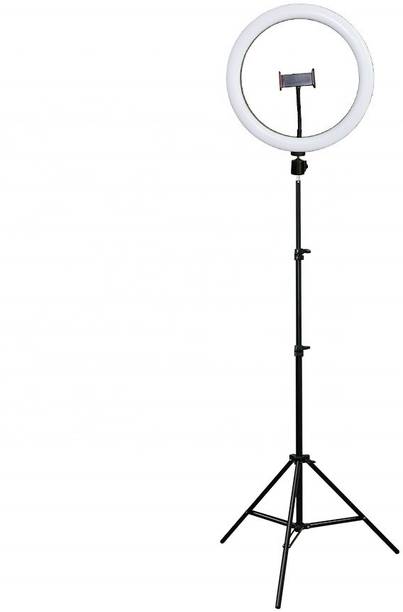 SONVI 10.2" LED Selfie Ring Light with Floor Tripod Tall and Phone Holders Ring Flash