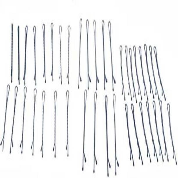 Sharum Crafts MULTIPLE SIZE BOBBY PINS/HAIR PIN/HAIR SETTING/HAIR ACCESSORY/BLACK PIN/GIRLS/WOMEN =39 PINS Hair Pin (Black) Hair Pin