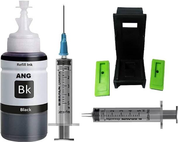 Ang Refill Ink for hp Black Cartridge 805, 682, 802, 678, 901,818, 21, 22, 680, 27, 703, 704, 803, 685, 862, 920, 808, 960 100ML Black 1 + Syringe 1 & Section Tool Black Ink Cartridge