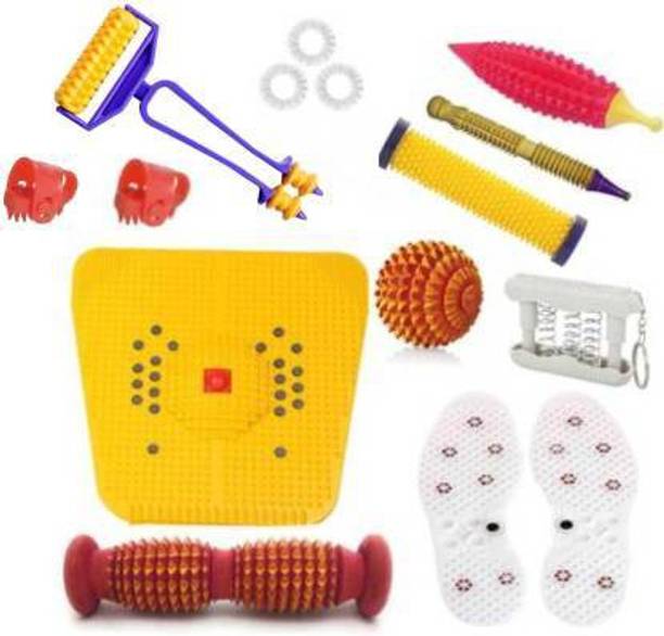 AcuHealth IP-34 2000 216 Acupressure Tools Kit Combo Yoga mat Power Mat advance thumb pad sujok ring for stress and pain relief home gym acupressure mat Massager