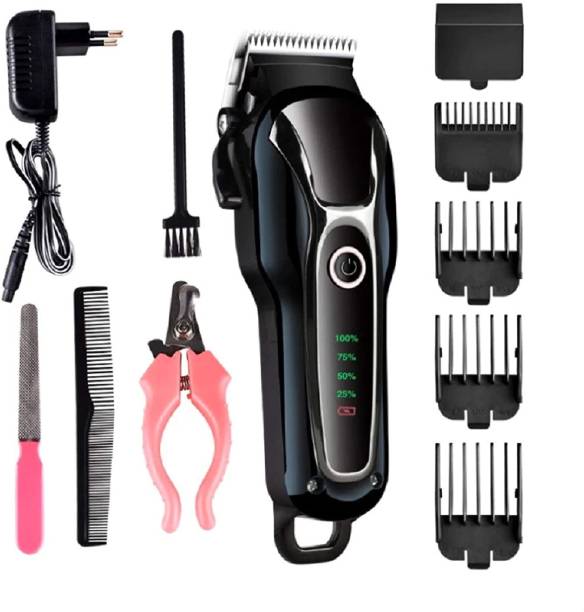 JEQUL Pet Cordless and Rechargeable Trimmer Dog Hair Clippers for Grooming Kit Small Dogs Supplies Profesional Cat Shaver Noiseless Trimmers Tool for Medium Large Cats Animals Black Pet Hair Trimmer