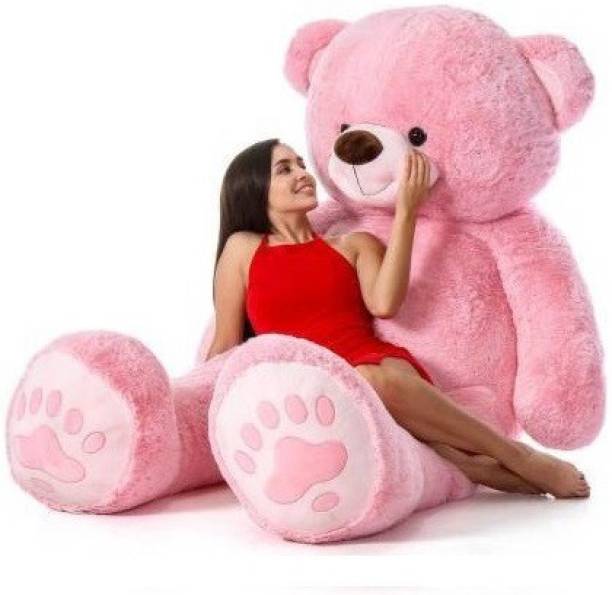Tedstree 4 feet pink teddy bear / high quality / neck brow / cute and soft teddy bear  - 122 cm